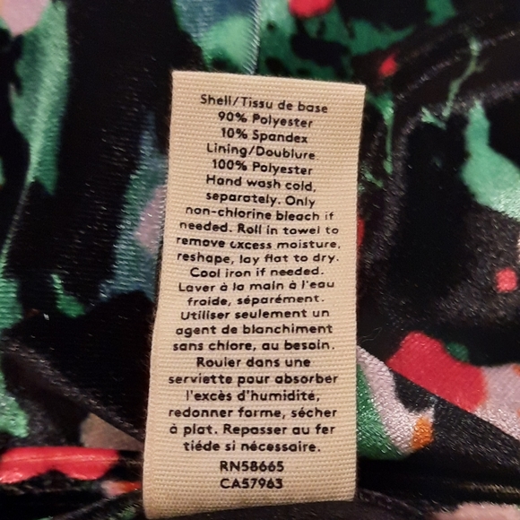 Open Edit Brushstroke Skirt Women's Medium  Black Ruched Mini Bodycon Stretch - Picture 6 of 6